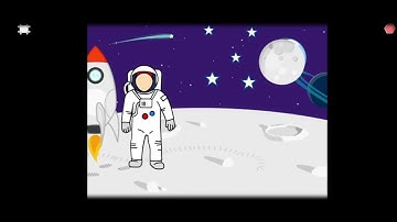 Moon Landing animation | SciFi moon landing | animation created by scratch jr