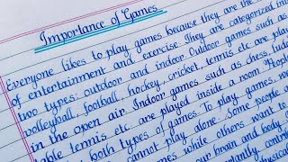 Essay on "Importance of Games"| Essay writing | English essay | English writing | writing |Eng Teach screenshot 5