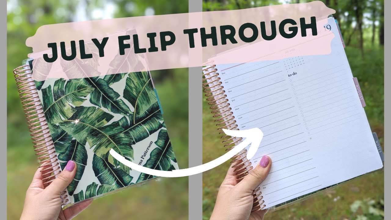 MONTHLY PLANNER FLIP THROUGH | july | erin condren - YouTube