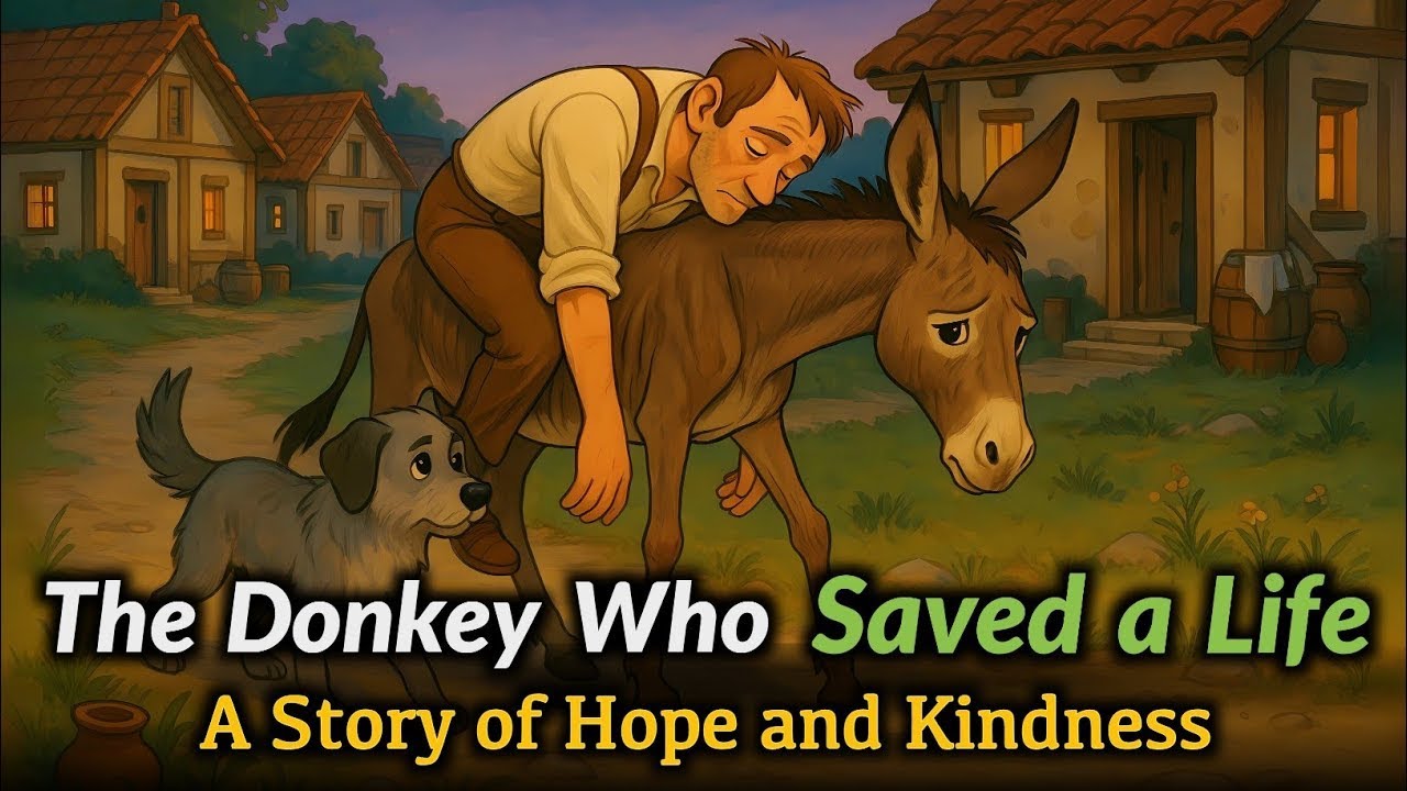 The Donkey Who Saved a Life | Motivational Animated Story of Hope and Kindness | Learn English