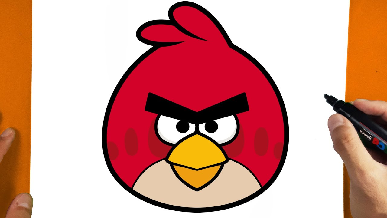 How to Draw Angry Birds Red | easy draw for Beginners