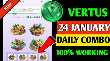 Vertus Combo Cards Today 24 January | Vertus Daily Combo | Vertus Combo Cards | Vertus Combo