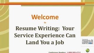 Resume Writing: How Your Service Experience Can Land You a Job