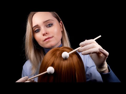 ASMR | French spoken SCALP exam - Examen du cuir chevelu en français (English subtitles)