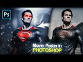I Create Superman Cinematic Movie Poster using Photoshop