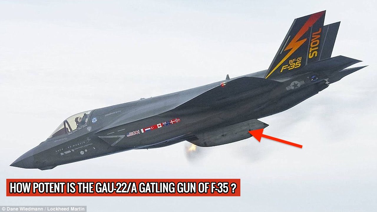 F-35’S GAU-22/A GUN CAN FIRE 25MM BULLETS AT 3,300 ROUNDS PER MINUTE !