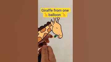How to make a giraffe from one balloon – Easy balloon animal tutorial #balloons #giraffe