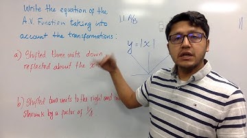 SM2 (Español) - Ch.1 Functions - 1.1B Absolute Value Functions - Transformaciones