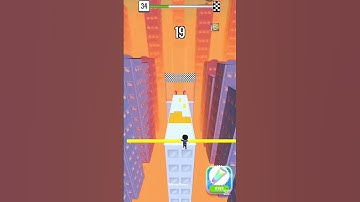 Roof Rails  Gameplay(Fails To Win😜🥰) Level-34  #roofrails #shorts #rails #games
