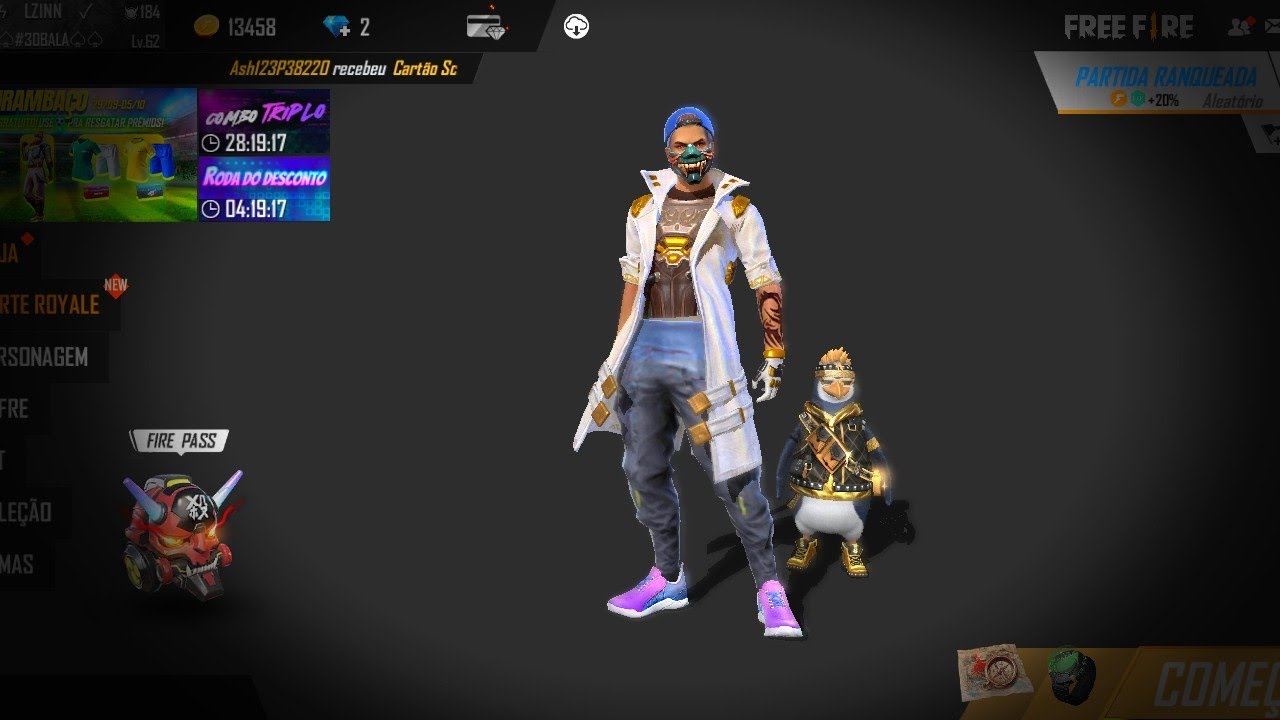 CUSTOM COM SKIN E SEM SKIN PARA FREE FIRE ATUALIZADO VERSÃO 1.54.1