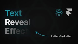 Elegant Text Reveal Effect using React and Framer Motion | LetterByLetter Text Animation