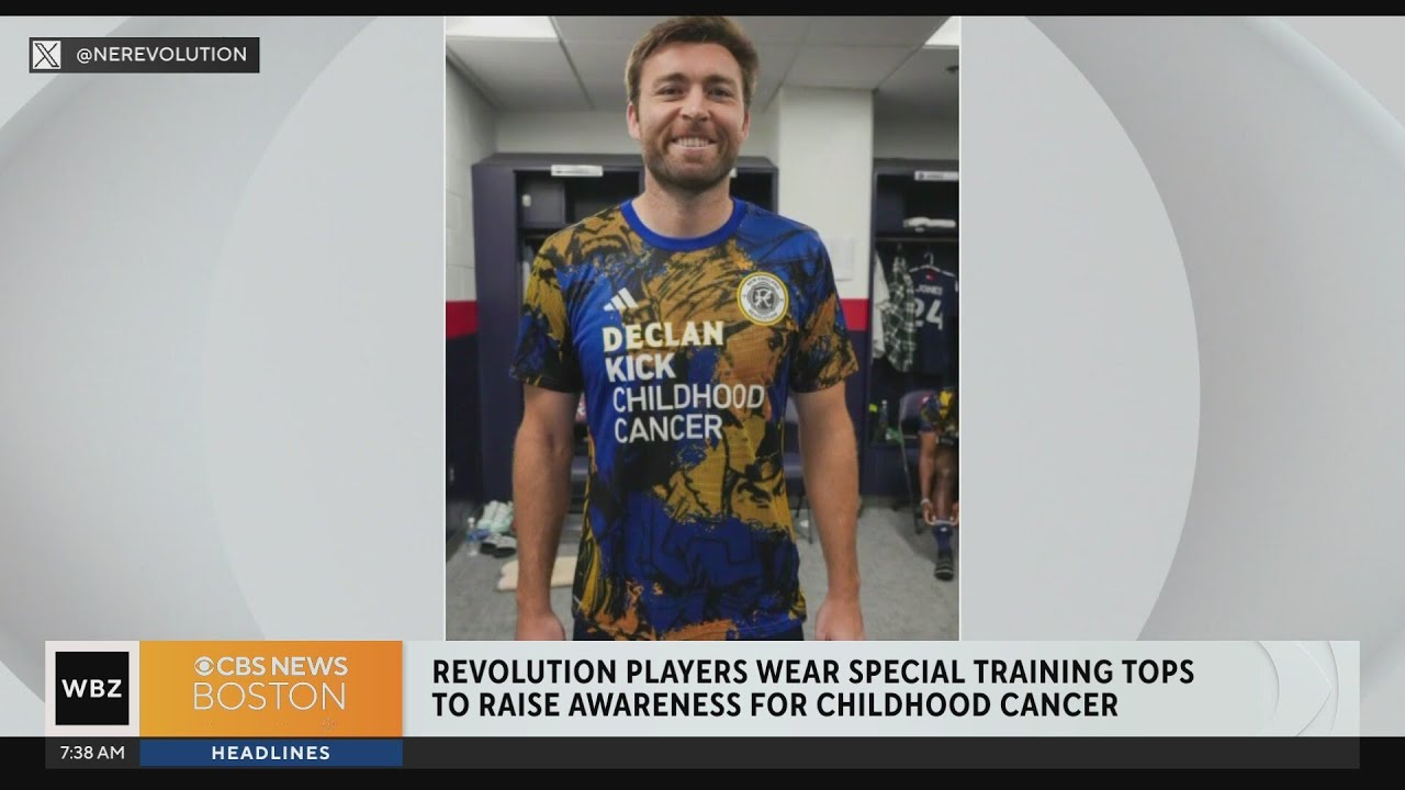 Revolution players raise awareness for childhood cancer with special pregame shirts