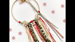 Tutorial/DIY Christmas Wreath Charm / Γούρι στεφάνι