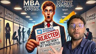 MBA Summer Internship SECRETS of Shortlisting! Why you can be REJECTED! 2025