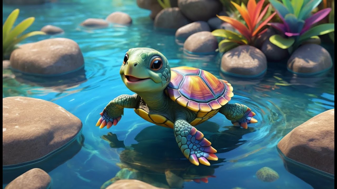 Minecraft Baby Turtle Rode a Rainbow Log | Nursery Rhymes for Kids & Baby Songs