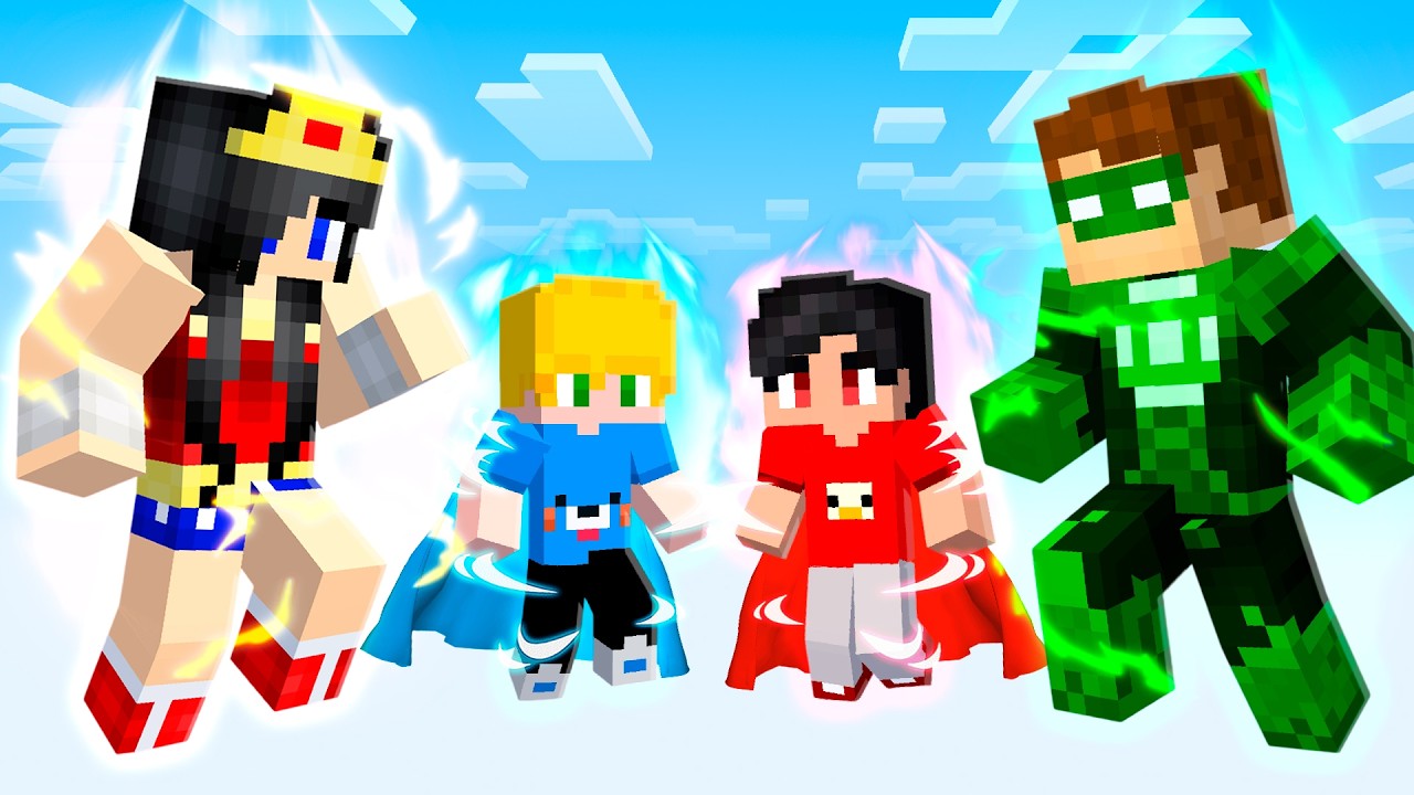 Fui ADOTADO por SUPER HEROIS mais Poderosos no minecraft