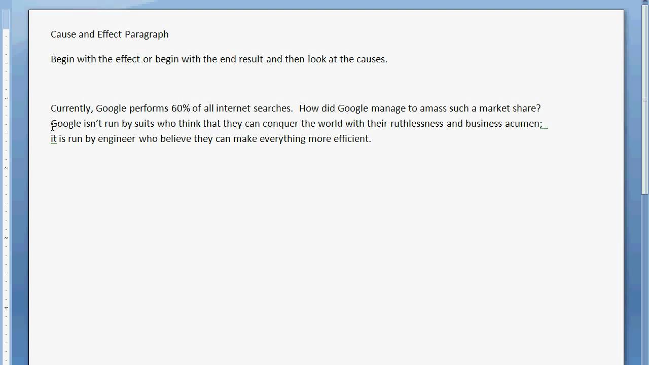 Cause and Effect Paragraph About Google - YouTube