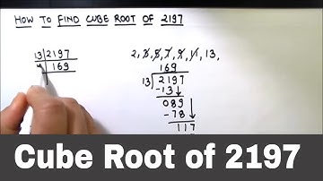 How to Find Cube Root  2197 by Prime factorization method /  2197 Cube Root /  cube root of  2197