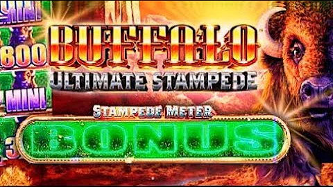 💥 INSANE MAX BET BONUS on Buffalo Ultimate Stampede! HUGE WIN! 🦬💰