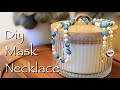 Diy Mask necklace / Pearl gold mask chain / Charm mask necklace /gift ideas