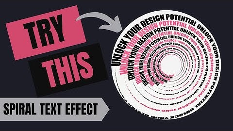 How to Create a Spiral Text Effect in Adobe Illustrator | Step-by-Step Tutorial
