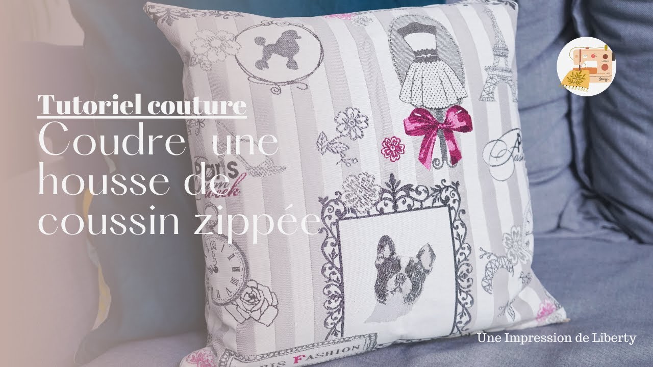 Coudre une housse de coussin zippée 