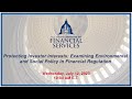 Protecting Investor Interests: Examining Environmental and Social Policy in... (EventID=116194)