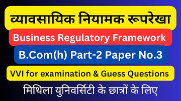 Lnmu b.com part 2 || Business Regulatory Framework VVI for exam.