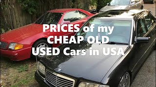 Cheap PRICES of Old USED Cars in USA. Now 2024, selling price of each car is not more than $1,000.