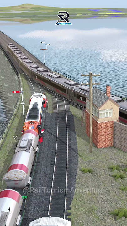 Kecelakaan Kereta Api Cepat Melintasi Persilangan 3 Kereta Api #train #automobile #indianrailways