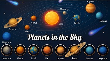 PLANETS IN THE SKY | 3D Cartoon Planets | Fun 3D Animated Space Video