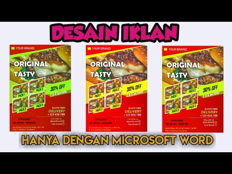 MEMBUAT DESAIN IKLAN MAKANAN DI MICROSOFT WORD