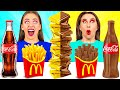 チョコレートの食べ物 vs 本物の食べ物のチャレンジ | 楽しいいたずら！ #2 HAHANOM Challenge の味覚テスト