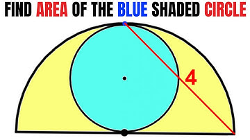 Calculate area of the blue shaded circle | Chord is 4 | Important Geometry skills explained