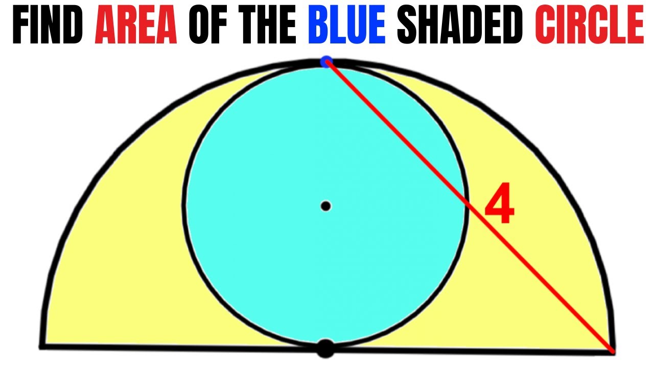Calculation With Blue Loop Calculate area of the blue shaded circle | Chord is 4 | Important ...