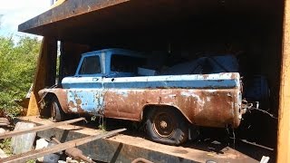 car crusher crushing cars 20 1966 gmc truck