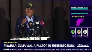 2024 Elections | Zuma was a factor in these elections - Mbalula
