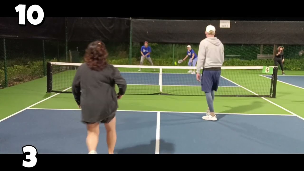 Pickleball Mixed Doubles, New Year's Eve Social / Rec Play. Mike & Sandy vs KC & Danell
