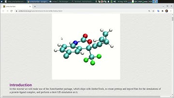 ANTECHAMBER | Modeling a drug compound using antechamber and the Generalized Amber Force Field