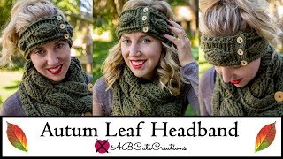 Autumn Leaf Headband | FREE Crochet Pattern Tutorial