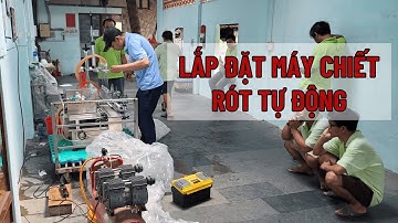 Máy chiết rót chai tự động 6 vòi chuyên dùng để chiết dung dịch có bọt