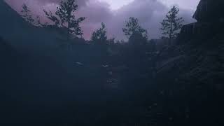 Dark & Foggy RDR2 Storm: Heavy Rain & Thunder to Cure Insomnia ASMR