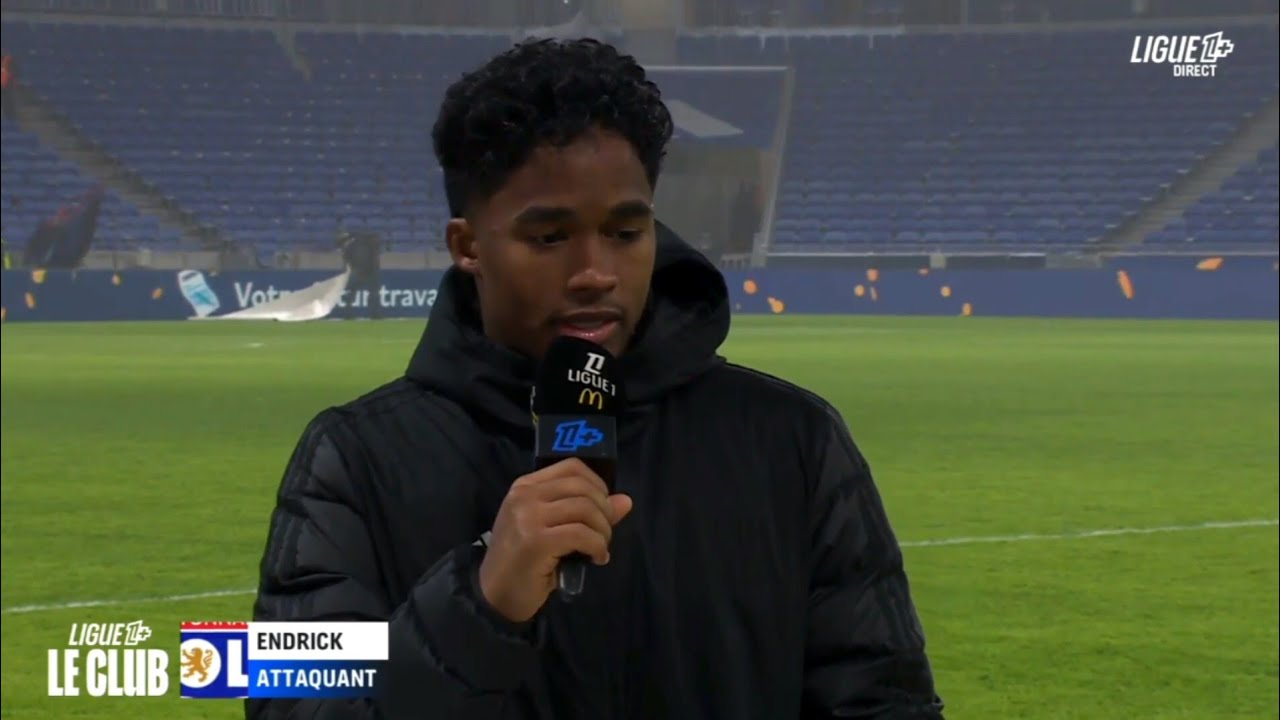 Endrick réagit après OL 2-1 Brest 
