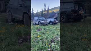 Setting up camp in 200 Series Land Cruiser near Silverton, Colorado Setting up camp in 200 Series Land Cruiser near Silverton, Colorado