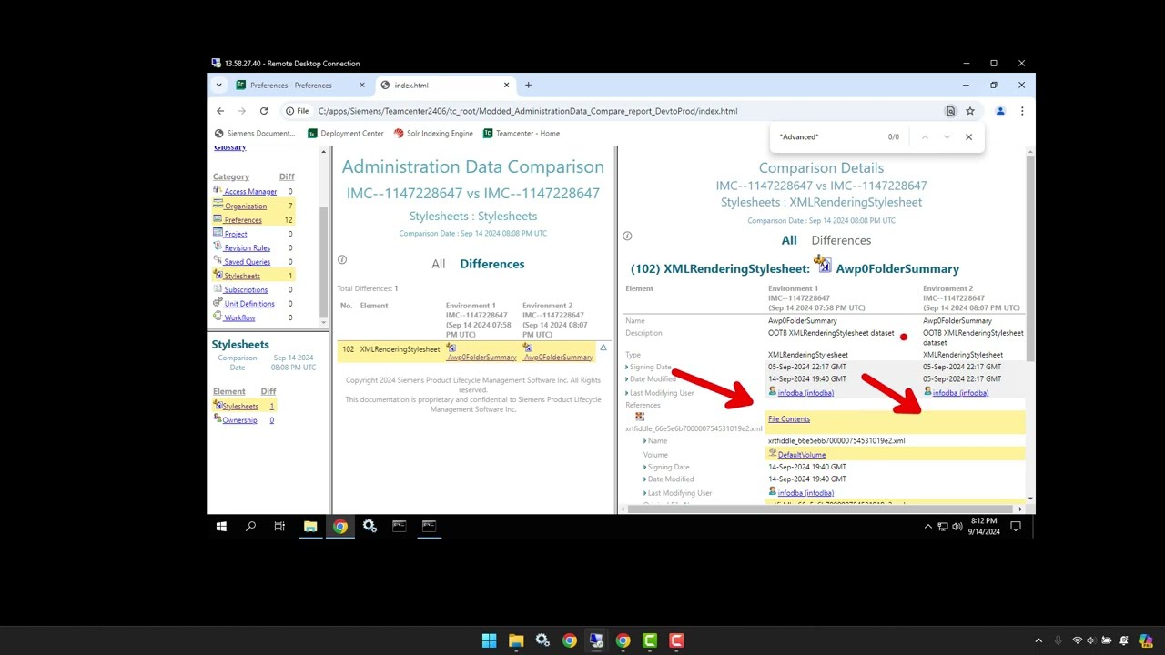 Teamcenter 2406: Compare Administration Data From 2 Teamcenter Sites in 1 Report