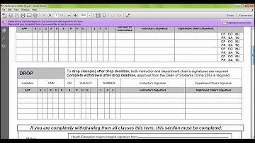 How to Drop a Class with the Add/Drop Form