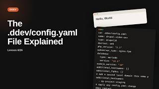 The .ddev/config.yaml File Explained | DDEV Tutorial for Beginners