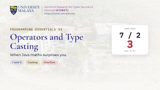 Operators and Type Casting in Java: Why 7 / 2 Is 3 | Programming Essentials
