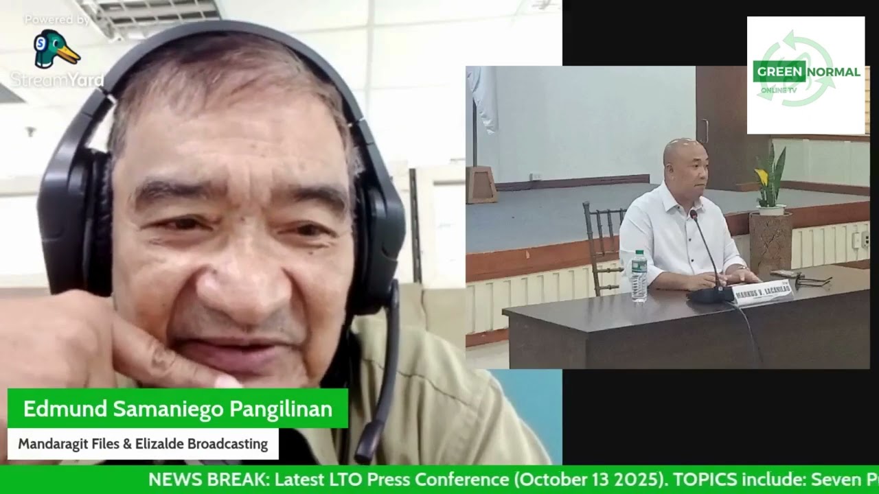 Oct. 13 2025   NEWS BREAK - PART 1 of 2:  Press Conference of new LTO ChiefAsec Markus V Lacanilao