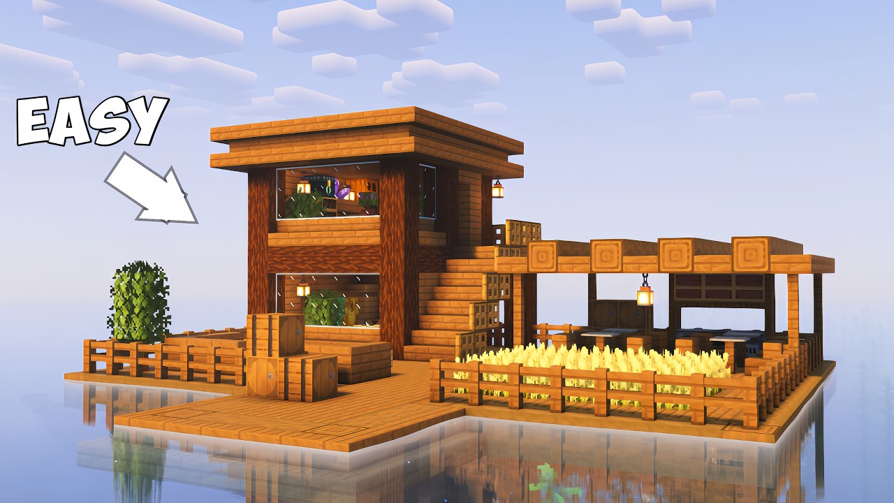 ⛏️Minecraft: How to build an Easy Survival Raft Base🏠🌊 - YouTube